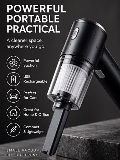 Portable Cordless Mini Vacuum — Car & Home